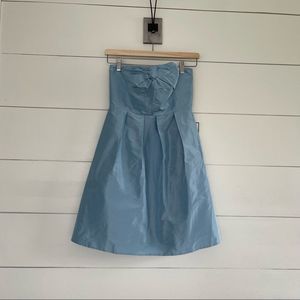 J. Crew Blue Bow Special Occasion Mini Dress Silk